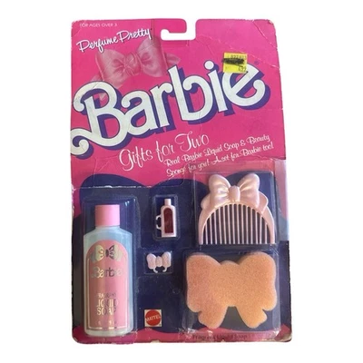 Barbie 1987 Perfume Bonitos Regalos para Dos Monederos y Fragancia 5536 Tarjeta Dañada Foto 1 de 2