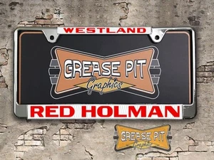 Red Holman Pontiac License Plate Frame Westland - Picture 1 of 3