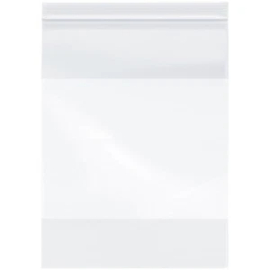 Plymor 9" x 12", 2 Mil with White-Block Zipper Reclosable Plastic Bags - Picture 1 of 2