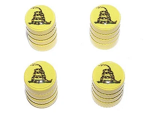 Gadsden Don't Tread On Me - Valve Stem Caps - Yellow - Picture 1 of 1