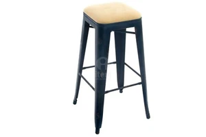 SGABELLO  BAR  SEDIA CUCINA IN METALLO SGABELLO ALTO PENISOLA CLASSICO IMBOTTITO - Foto 1 di 3