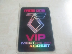 TWISTED SISTER VIP MEET & GREET 1976-2016 laminated pass - Picture 1 of 5