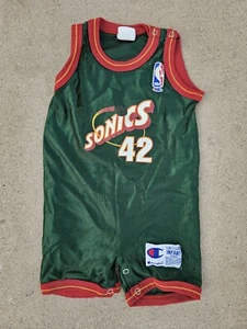 Vintage Infant Champion Seattle Supersonics Vin Baker Jersey Size 12 Months - Picture 1 of 7