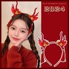 Dragon Horn Red Bow Headband Hairpin New Year Headwear  Children