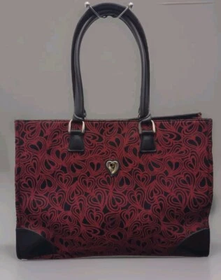 Diane Von Furstenberg Large Red And Black Tote Bag  Travel Shoulder Bag - Image 1 of 4