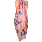 Beach Holiday Sarong Skirt Multicolour Bright Floral Pattern Cover Up Dress