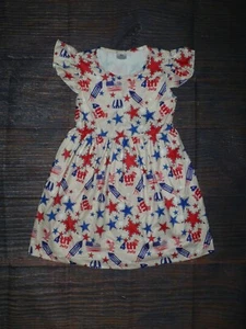 NEW Boutique 4th of July Stars Fireworks Girls Sleeveless Dress - Picture 1 of 3