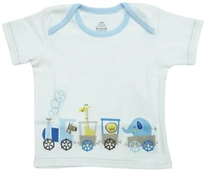 Baby Animal Train Elephant Lion Giraffe Zebra T-Shirt Top Tiny Prem to 18 Months - Bild 1 von 1
