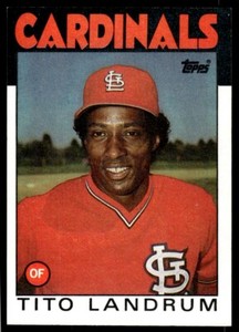 1986 Topps Baseball Card Tito Landrum A St. Louis Cardinals #498