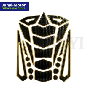 3D Oil Gas Fuel Tank Pad Protector Sticker Guard Grip Fairing Decal Chrome Gold - Bild 1 von 1