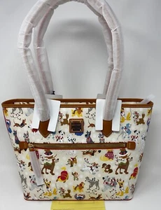 NWT! GENUINE Disney Parks SANTA TAILS Holiday Dooney & Bourke Tote ACTUAL BAG - Picture 1 of 10