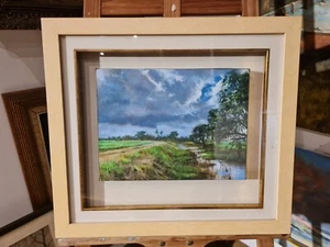 KAMPUNG 2 ACRYLIC PAINTING | BY NIZA | ACRYLIC ON CANVAS | FRAMED | 19 x 17 cm - Picture 1 of 8