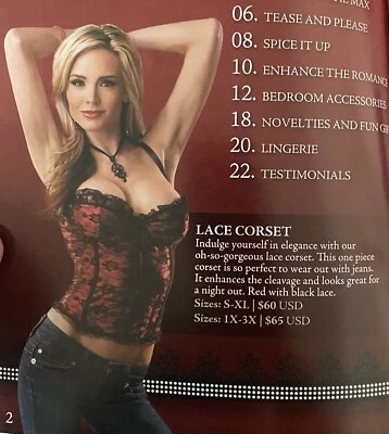 Elegant Moments Goth Black & Red Lace & Zip Up Corset & Underwear Size 38 New - Image 1 of 4