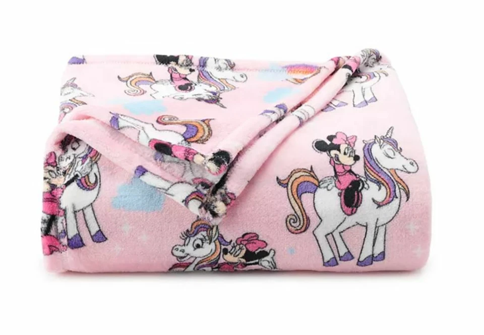 NEW Holiday MINNIE UNICORN Throw Blanket Fluffy Oversize Super Soft 60x72 GIFTS - Image 1 of 1