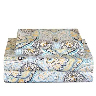 Pointehaven 200 TC Cotton Paisley Printed Percale Bed Sheet - Image 1 of 4