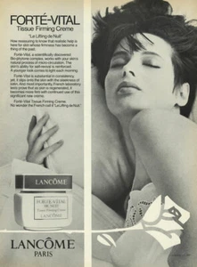Lancome Isabella Rossellini 1985 belleza vintage anuncio de revista de 1 página - Imagen 1 de 1