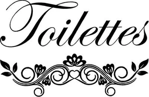 Toilettes Door vinyl Decal - guest bathroom, toilet French - Picture 1 of 4