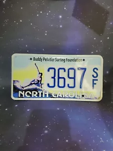 RARE Buddy Pelletier Surfing Foundation NC Specialty License Plate Expired 3+ - Picture 1 of 11