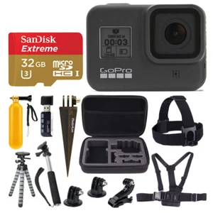 GoPro HERO8 Black Action Camcorder + Sandisk Extreme 32GB MicroSD Card & More! - Picture 1 of 1