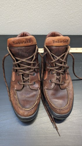 Stivali da trekking medi vintage Timberland Alexa Trail 10M in pelle Gore Tex IMPERMEABILI