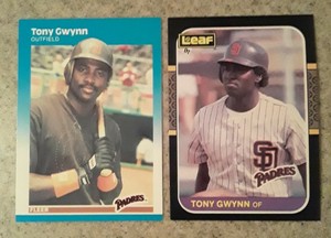 1987 Fleer Glossy #416 & 1987 Leaf #235 Tony Gwynn Lot