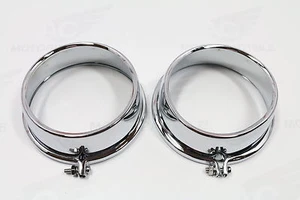 Chrome Cup Caps Speedometer Tachometer Honda 750 Four K1-K6 Gauges Covers - Picture 1 of 1