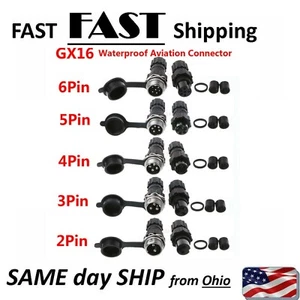 GX16 2P/3/4/5/6/7/8Pin Wasserdicht Luftfahrt Stecker Buchse Sensor Encoder - Bild 1 von 9