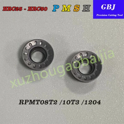 GBJ-CNC GBJ RPMT 08T2 10T3 1204 MO-PM Carbide Milling Insert Machining hard steel HRC50