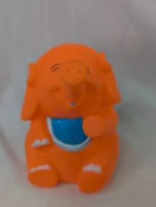 Orange Elephant Squeak Figure Soft 5 Inch READ - Picture 1 of 7