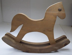 Vintage Wood Rocking Horse~Toy~ Hand Made Excellent Condition Nursery Decor - Picture 1 of 6
