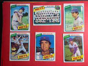 New York Mets Team 1980 Topps Lot of 18 Trading Cards No Duplicates