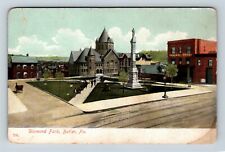 Butler PA, Diamond Park, Hotel, Pennsylvania, Vintage Postcard Z62