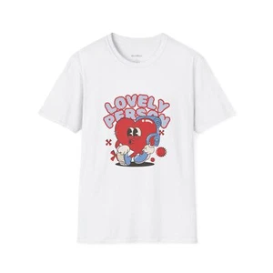 Lovely person Heart Unisex T-Shirt, Cute Valentine's Day Tee, Softstyle Love - Picture 1 of 65