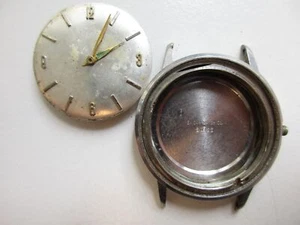 Enicar cal. 1120 Swiss watch movement & partial case - for parts - balance moves - Picture 1 of 4