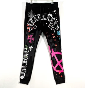 Pantalones de chándal negros medianos Smoke Rise para hombre con cordón intrépido grafito por todas partes - Imagen 1 de 14