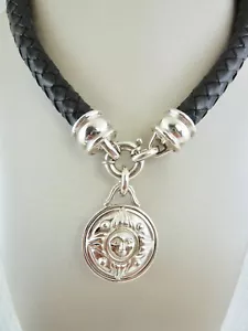 Collier Barry Kieselstein-Cord Sonne Silber 925 Leder - Bild 1 von 11