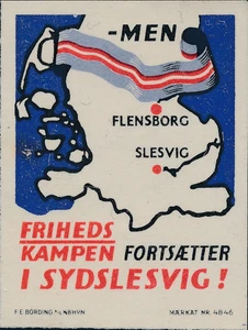Stamp Label Denmark WWII Anit War Free Us Friheds Kampen Slesvig Flensborg MNH - Picture 1 of 1