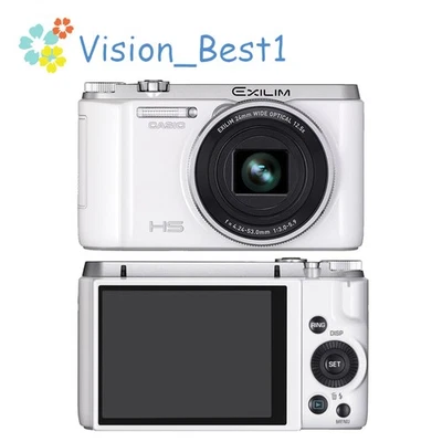 Casio EX-ZR1000 Digital Camera 16.1 MP 12.5x Optical Zoom Smile Detection White - Image 1 of 4