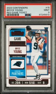 Bryce Young 2023 Panini Contenders #15 Red Game Ticket PSA 9 - Picture 1 of 2