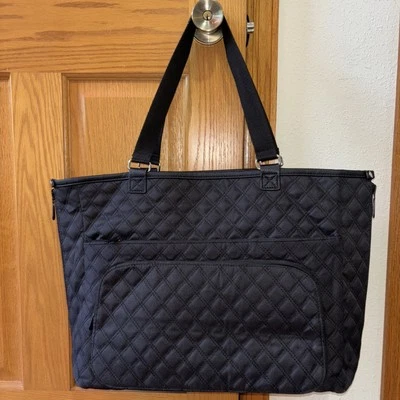 "Bolso de Mano Thirty-One Hostess Exclusivo Doble Utilitario Negro Acolchado 21x14"" Solas" Foto 1 de 4