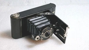 Antigua Cámara Plegable Eastman Kodak Kodak Nº 2 Arco Iris Azul Ojo de Halcón Modelo C. - Imagen 1 de 24