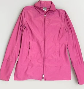 Chaqueta Nike Rosa Cremallera Completa M 8–10 Para Mujer Calce Atlético Cuello Alto Bolsillos Y2K - Imagen 1 de 5