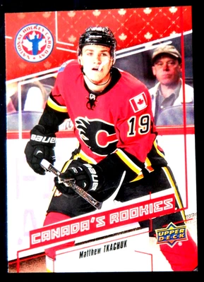 Tarjeta Matthew Tkachuk Upper Deck Hockey Day in Canada's Rookies Can 3, 2016 Foto 1 de 2