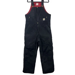 Salopette uomo Carhartt nera bavaglino R04 BLK isolata trapuntata misura 40x30 - Foto 1 di 9