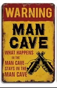 Man Cave Vintage Retro Tin Sign 8x12 – Metal Wall Decor Garage Bar Shop – New - Picture 1 of 4