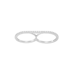 Anillo Doble Swarovski Vittore, Blanco, Chapado en Rodio Talla 52+55 (cc-75-h13) - Imagen 1 de 7
