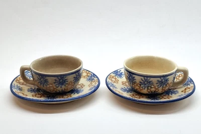 Bunzlau Hermann Kühn Kaffeetasse + Untertasse Ullersdorf Schlesien 20er - 40er - Bild 1 von 4
