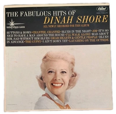 1962 The Fabulous Hits Of DINAH SHORE Mono LP Capitol T 1704 Ultra Rare Promo - Image 1 of 4
