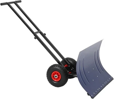 Extra-Large Snow Pusher Shovel – 5 Adjustable Blade Positions, Anti-Skid Wheels - Image 1 of 4