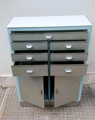 Mobile cassettiera da Medico Dentista studio odontoiatrico industriale shabby ✅ - Immagine 1 di 4